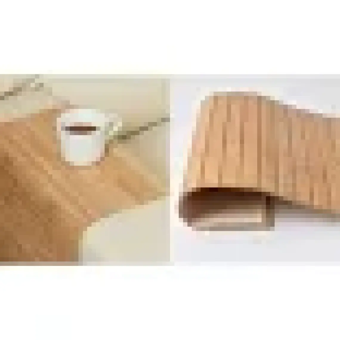 Mien Bambu Koltuk Sehpası - Bej - 65 cm