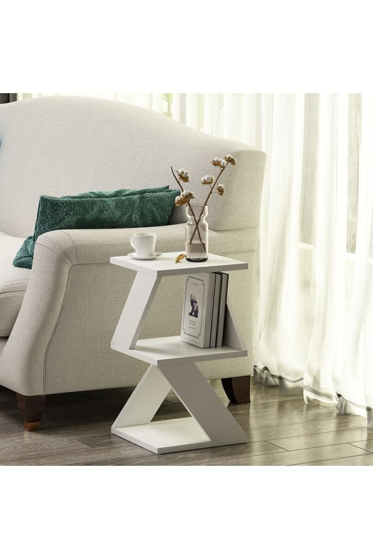 Albeni Yan Sehpa Beyaz