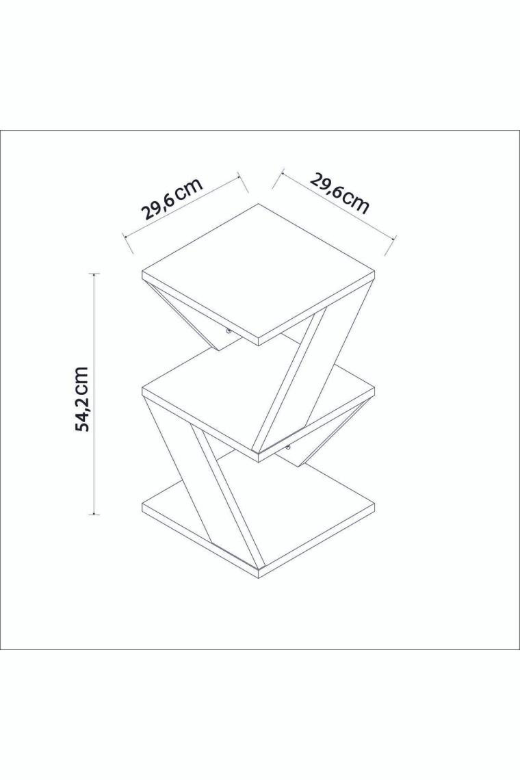 Albeni Yan Sehpa Beyaz