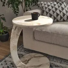 İntergo Tekerlekli C Sehpa Koltuk Sehpası Yan Sehpa Zigon Sehpa Servis Sehpası