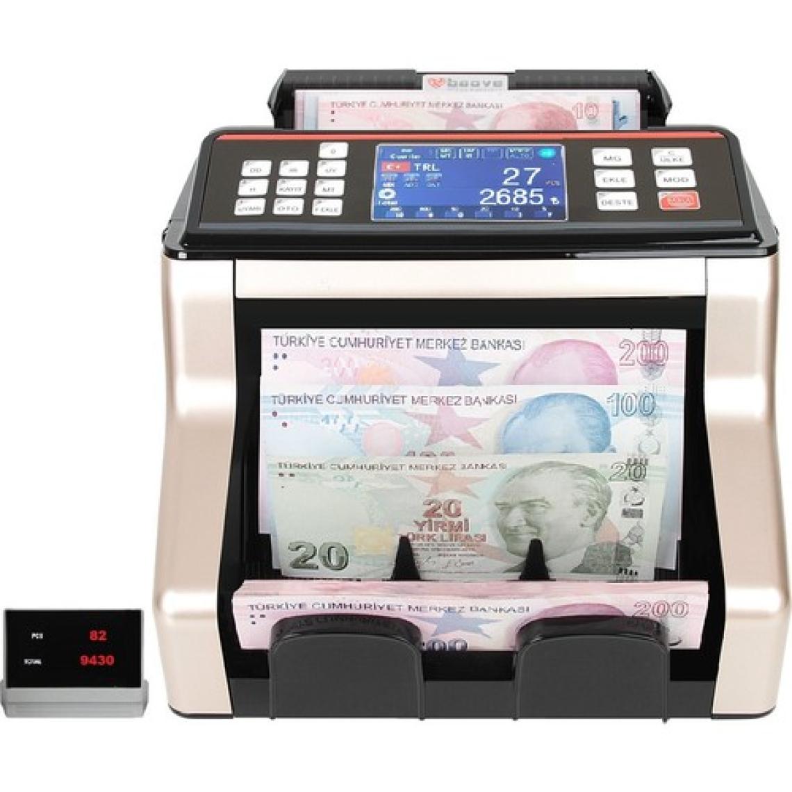 Baove GB8200G Karışık Para Sayma Makinesi - Sahte Yakalama - Türkçe Konuşma - Dünyanın En Büyük Markası