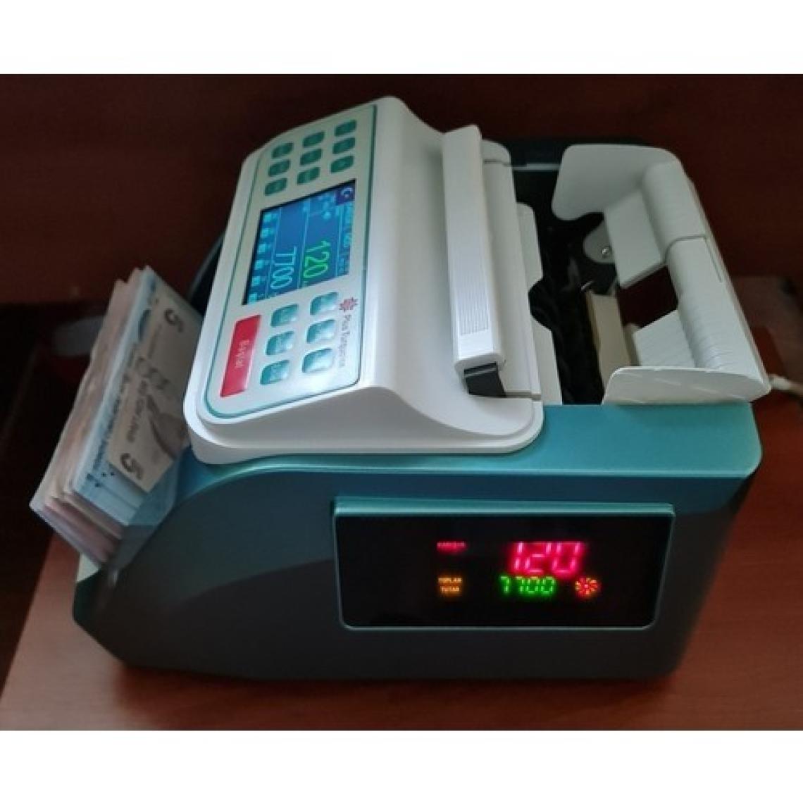 Sigma Sc 8100 Plus Turqouise Sahte Kontrollü TL,€uro Karışık Usd Adet Sayım Para Sayma Makinesi