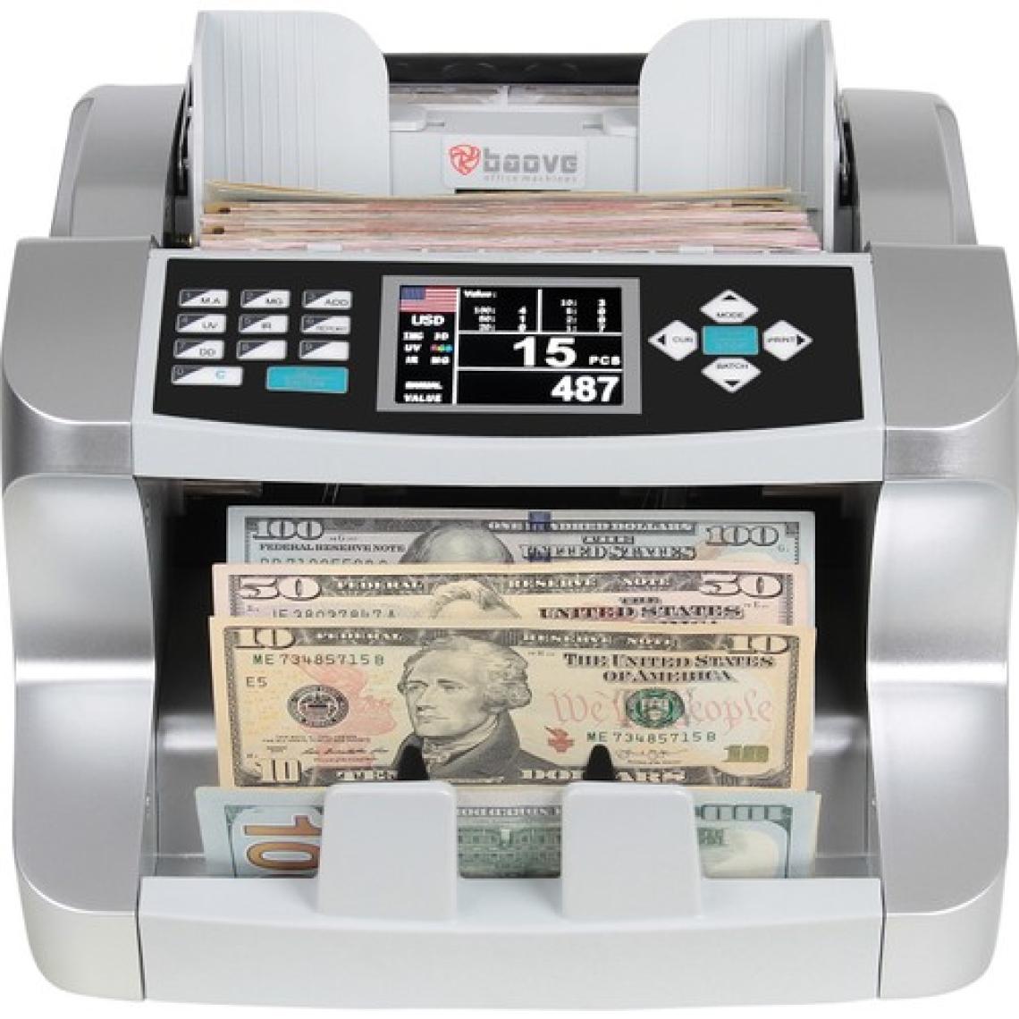 Baove GB9300B Pro Mix Karışık Para Sayma Makinesi ve Sahte Yakalama - Tl, Euro, Usd + Müşteri Ekranı