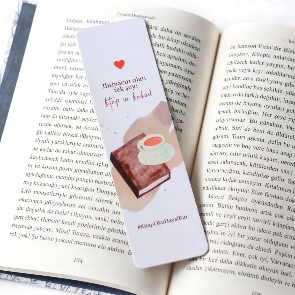 Kitaplar temalı kitap ayracı seti  3 adet
