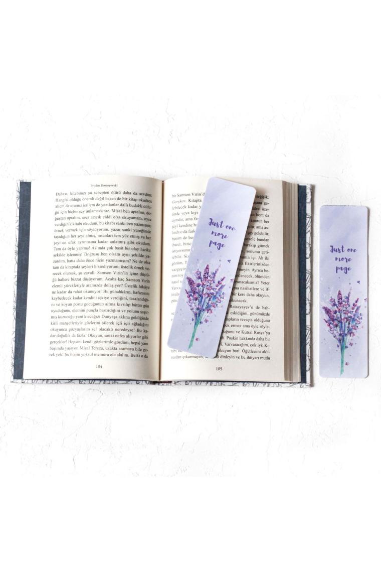 Kitap ayracı, lila çiçek  2 adet