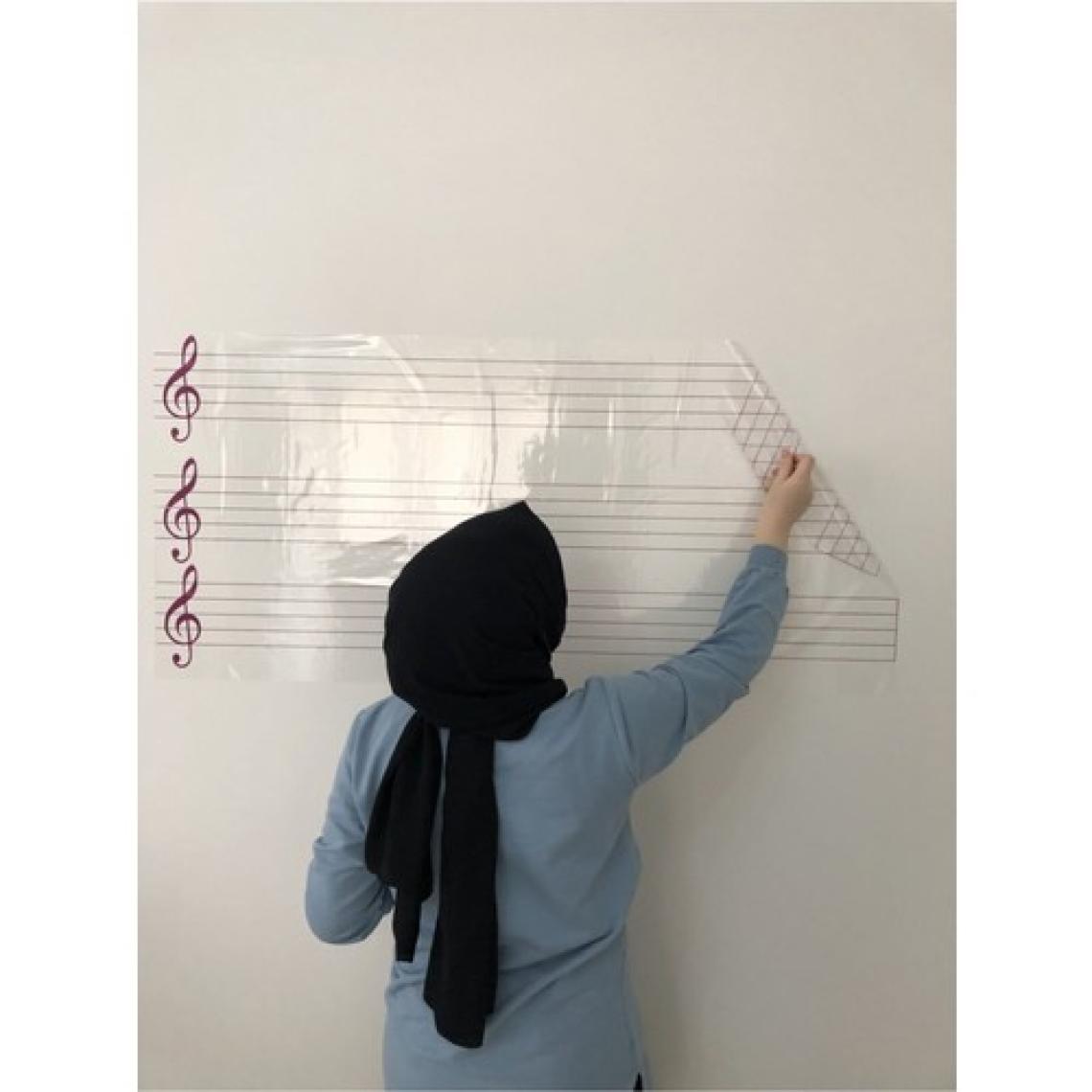 Tutunabilir Kağıt  Nota Yazı Tahtası Sol Anahtarlı ve Nota Çizgili Porteli Akıllı Kağıt Tahta + Kalem