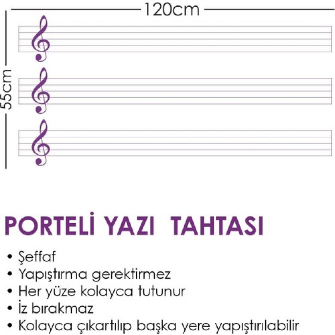 Tutunabilir Kağıt  Nota Yazı Tahtası Sol Anahtarlı ve Nota Çizgili Porteli Akıllı Kağıt Tahta + Kalem