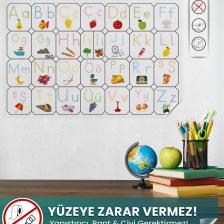 Pi Papers Resimli Türkçe Alfabe, Yüzeye Zarar Vermeyen Sihirli Akıllı Kağıt Yazı Tahtası, Alfabe Öğreniyorum