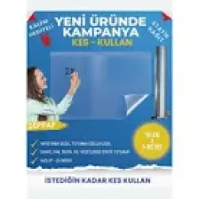 Pi Papers Kes Kullan Akıllı Kağıt - 5 Metre Şeffaf, Statik Tutunma ve Kağıt Tutucu Özellikli, Yazı Tahtası