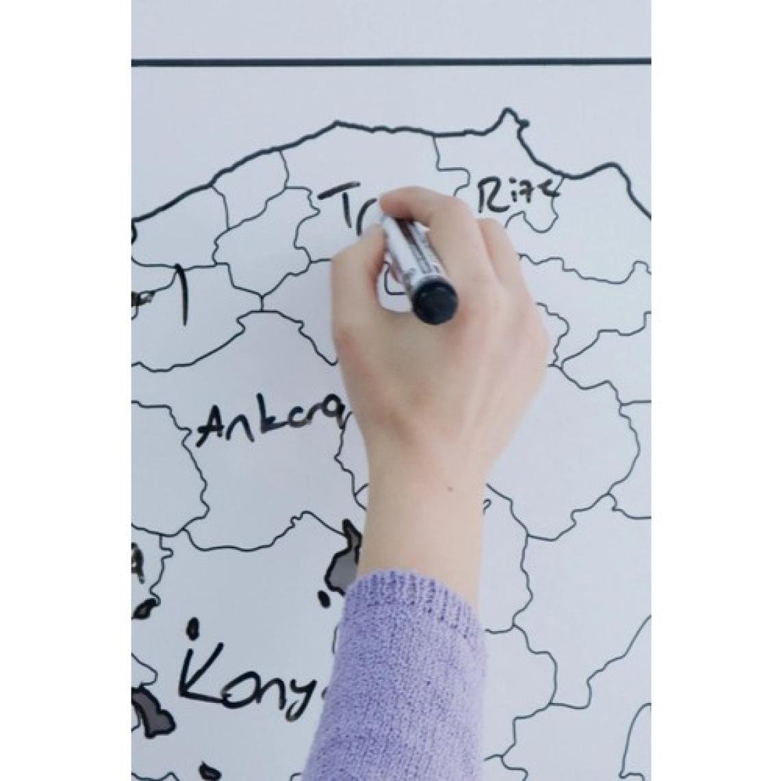 Pi Papers Türkiye Ve Dünya Haritası Yapışkansız Statik Tutunan Not Kağıt Tutucu Özellikli Pratik Akıllı Kağıt