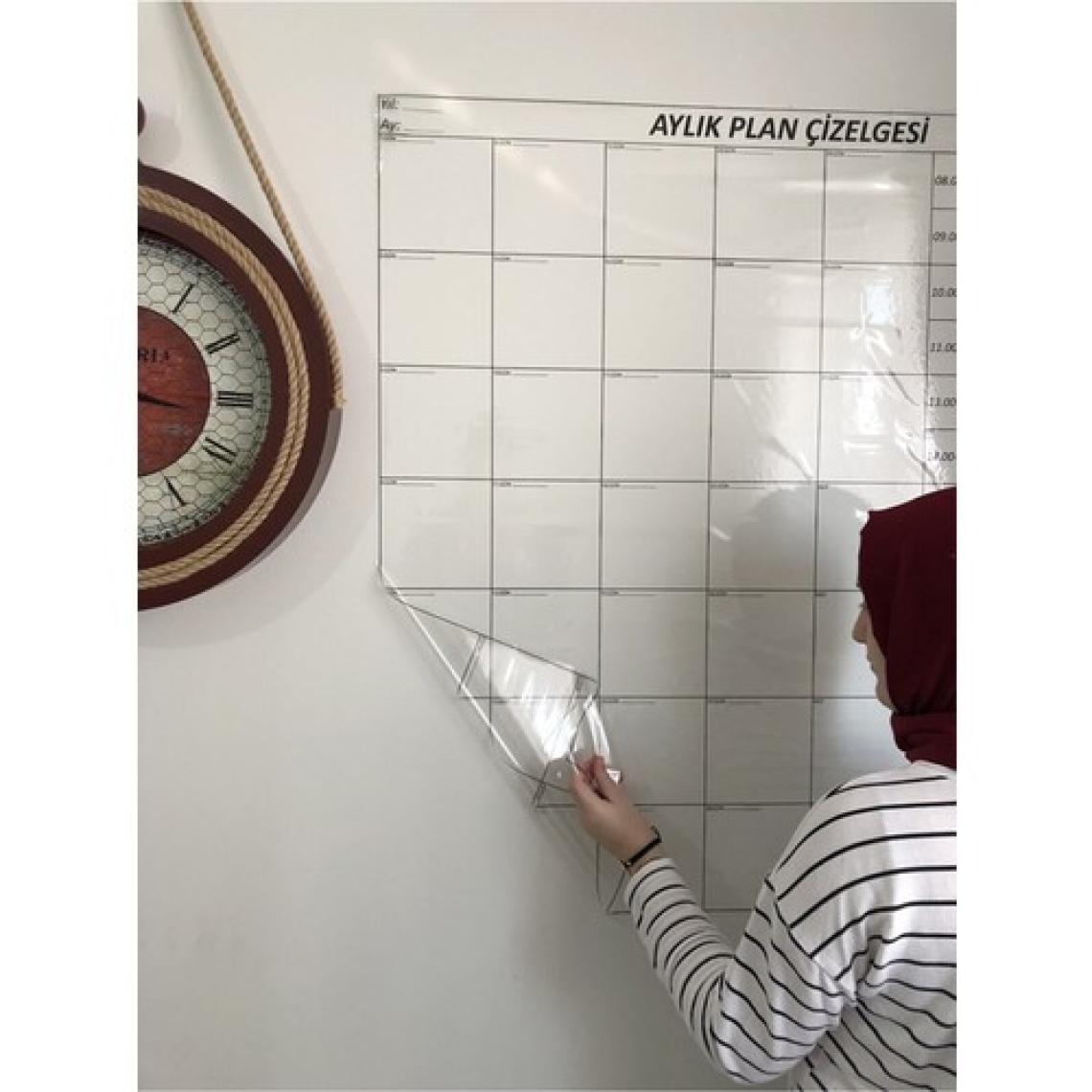 Tutunabilir Kağıt Aylık Planlayıcı Akıllı Kağıt Tahta Takvim Yazı Tahtası+ Kalem 100 x 100 cm