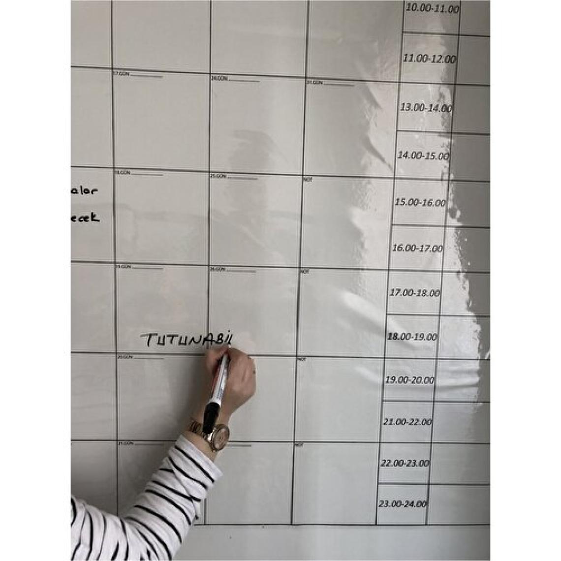 Tutunabilir Kağıt Aylık Planlayıcı Akıllı Kağıt Tahta Takvim Yazı Tahtası+ Kalem 100 x 100 cm