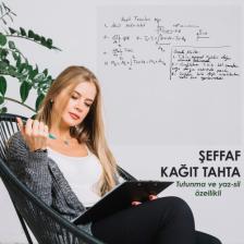 Cengo 1 Adet Şeffaf + 1 Adet Beyaz Akıllı Pratik Kağıt Tahta