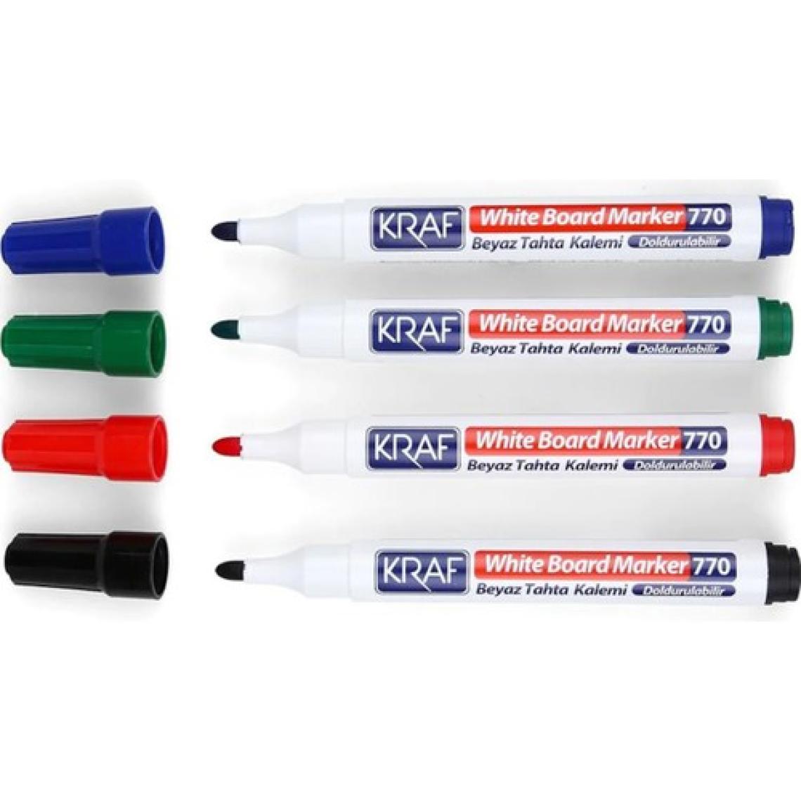 Tutunabilir Kağıt Doldurulabilir Beyaz Tahta Kalemi 4 Renk Set Yazı Tahtası Kalemi