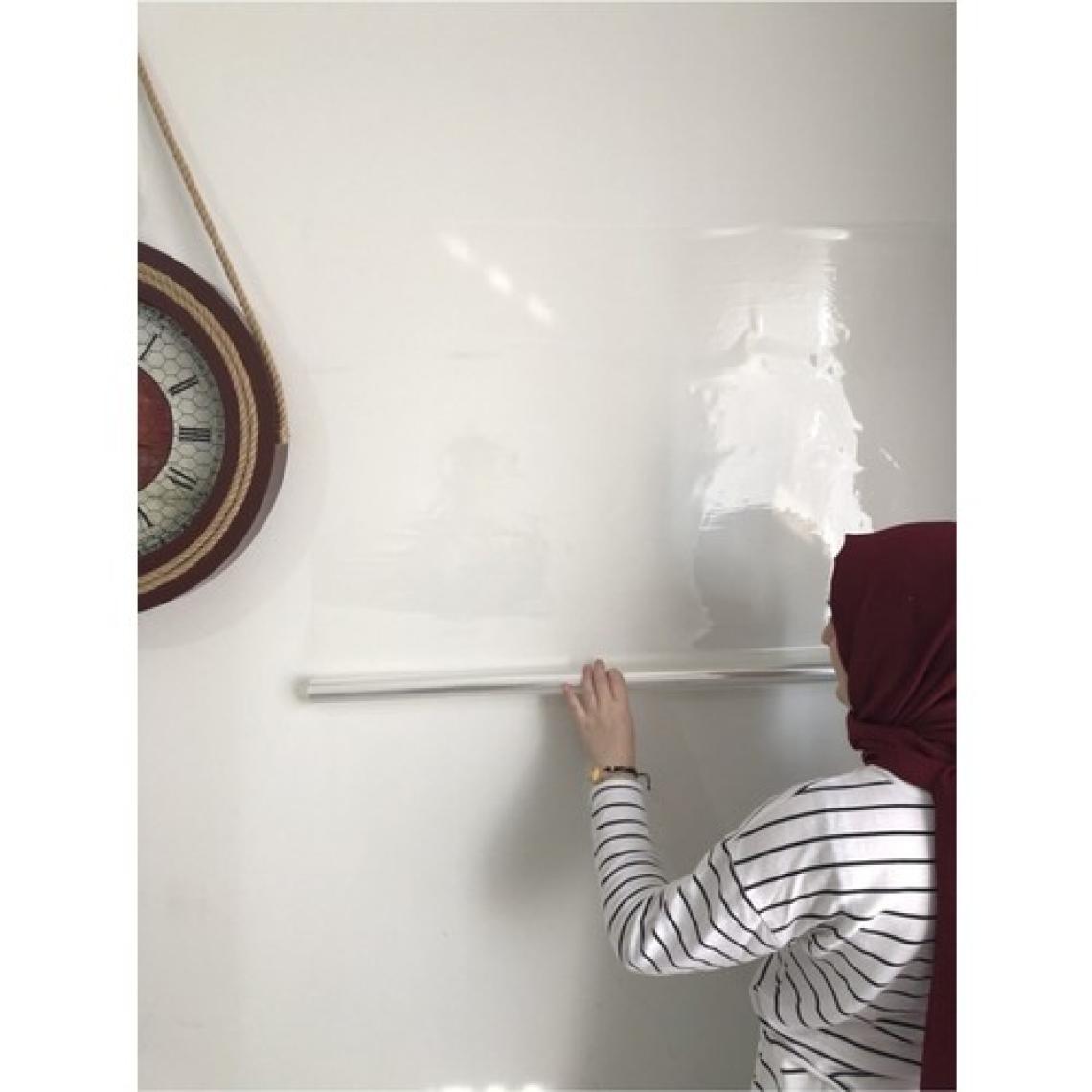 Tutunabilir Kağıt 2 Tane Şeffaf Akıllı Kağıt Tahta 100X150 cm Yazı Tahtası + Kalem Duvara,cama,tahtaya Uygulanır