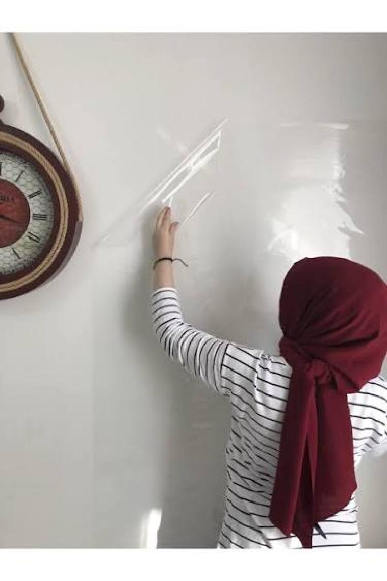 Tutunabilir Kağıt 2 Adet Şeffaf Akıllı Kağıt Tahta 120X150 cm Şeffaf Yazı Tahtası + Kalem
