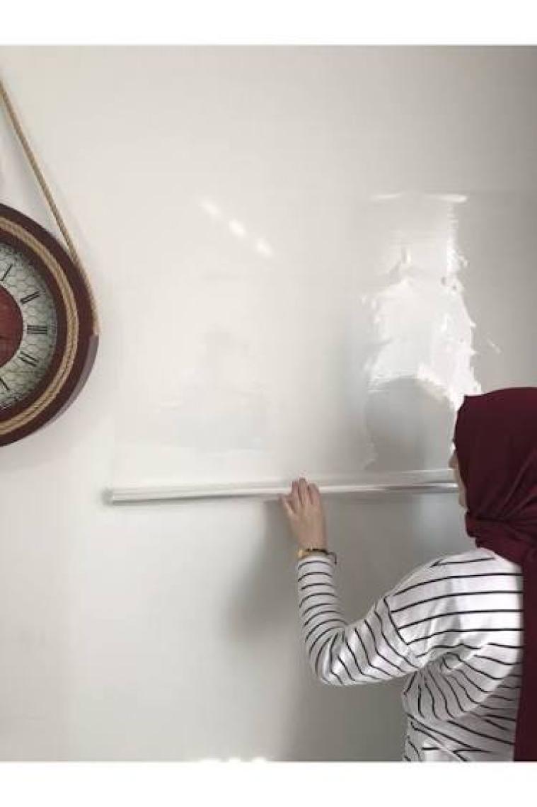 Tutunabilir Kağıt 2 Adet Şeffaf Akıllı Kağıt Tahta 120X150 cm Şeffaf Yazı Tahtası + Kalem