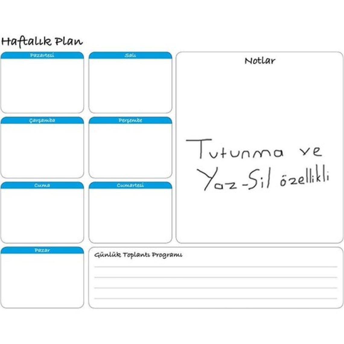 Tutunabilir Kağıt Aylık Planlayıcı - Haftalık Planlayıcı Takvim - 4 Lü Kalem Set Yazı Tahtası Akıllı Kağıt Tahta