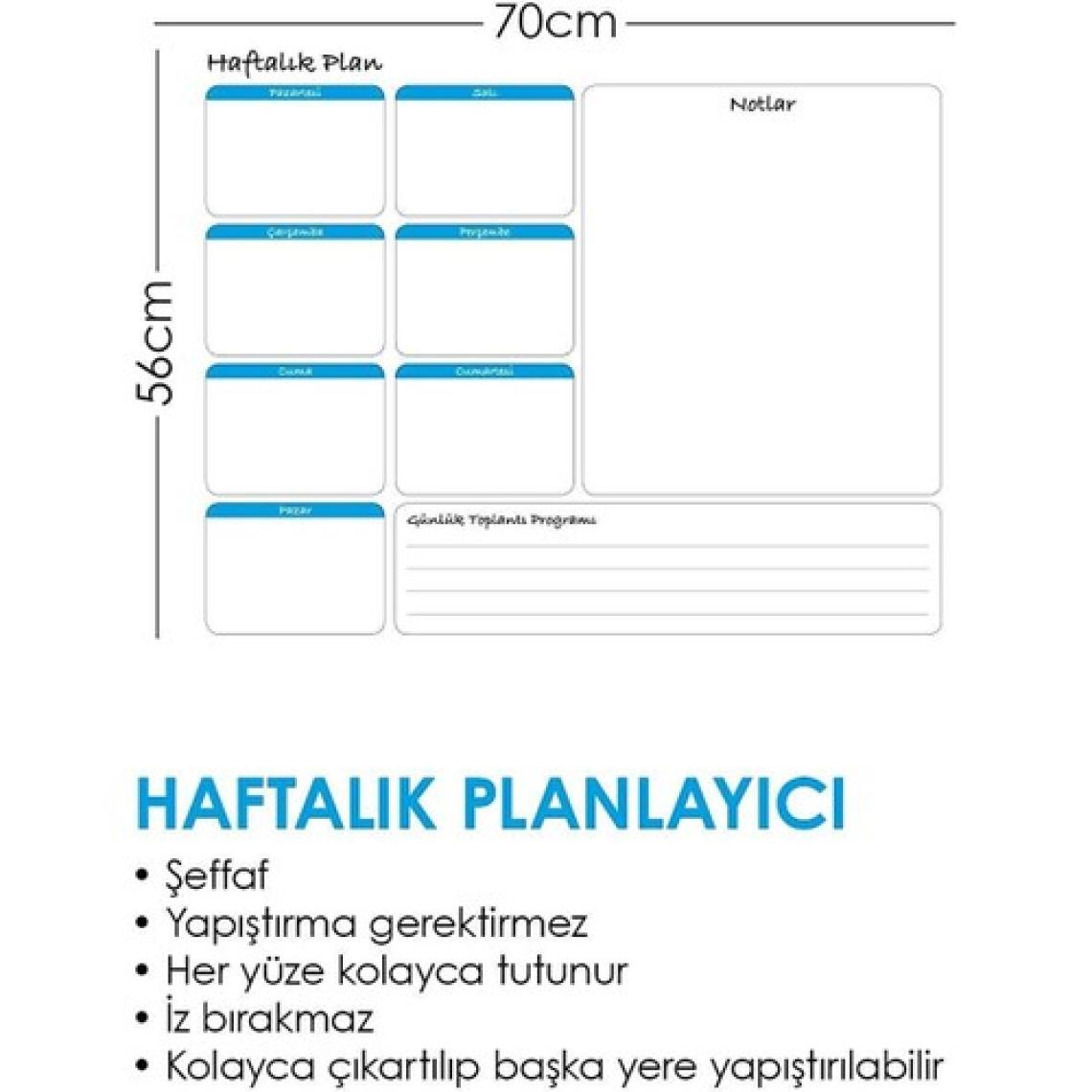 Tutunabilir Kağıt Aylık Planlayıcı - Haftalık Planlayıcı Takvim - 4 Lü Kalem Set Yazı Tahtası Akıllı Kağıt Tahta