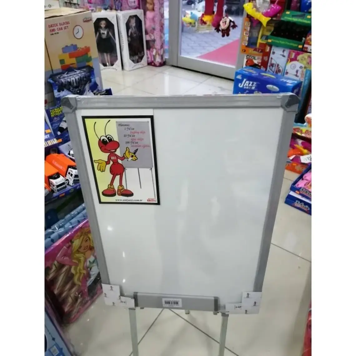 Ant Teleskopik Ayaklı Beyaz Yazı Tahtası Laminat 40*55