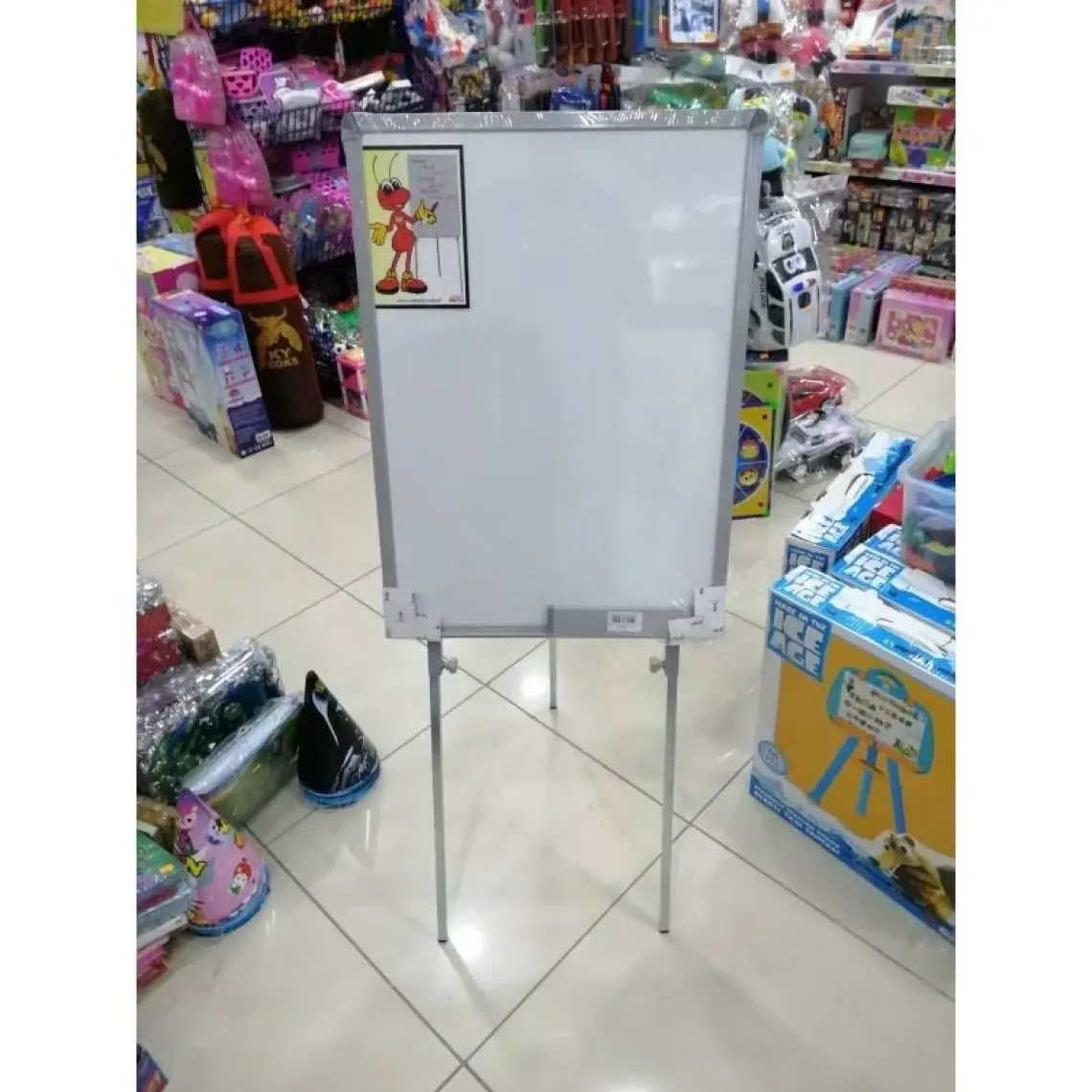 Ant Teleskopik Ayaklı Beyaz Yazı Tahtası Laminat 40*55