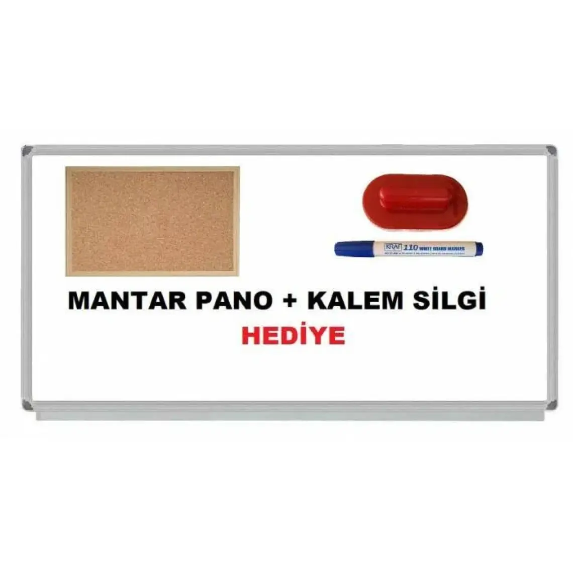 Abc 120X200 Duvara Monte Laminat Beyaz Yazı Tahtası