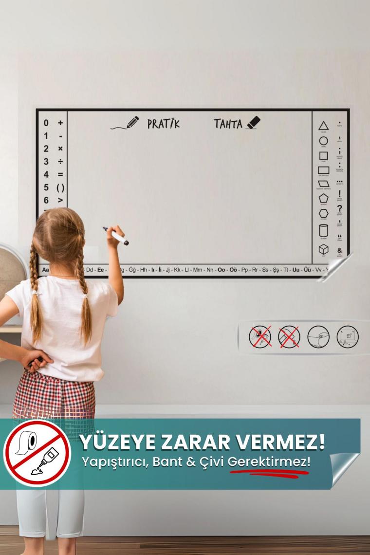 Pi Papers Pratik Tahta, Yüzeye Zarar Vermeyen Akıllı Kağıt, Yazı Tahtası, Yeri Değiştirilebilir, Taşınabilir