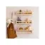 Babyroomstore Montessori Kitaplık Çocuk Bebek Odası Rafı Ahşap Kitaplık Askılık 60CM 3lü Ters Düz Raf