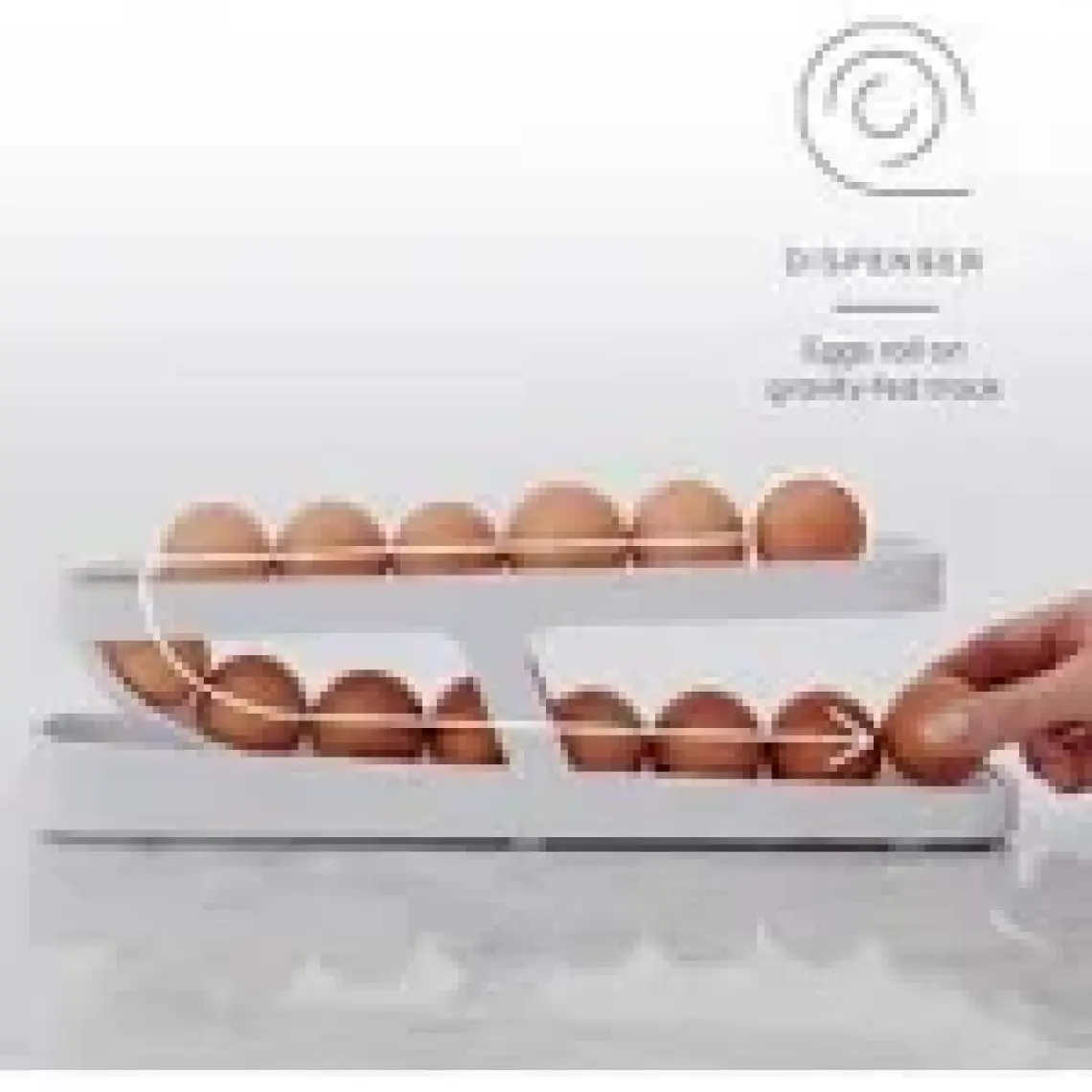 2 Katlı Otomatik Buzdolabı Yumurta Standı Yumurtalık Rafı Saklama Kabı Buzdolabı Organizer