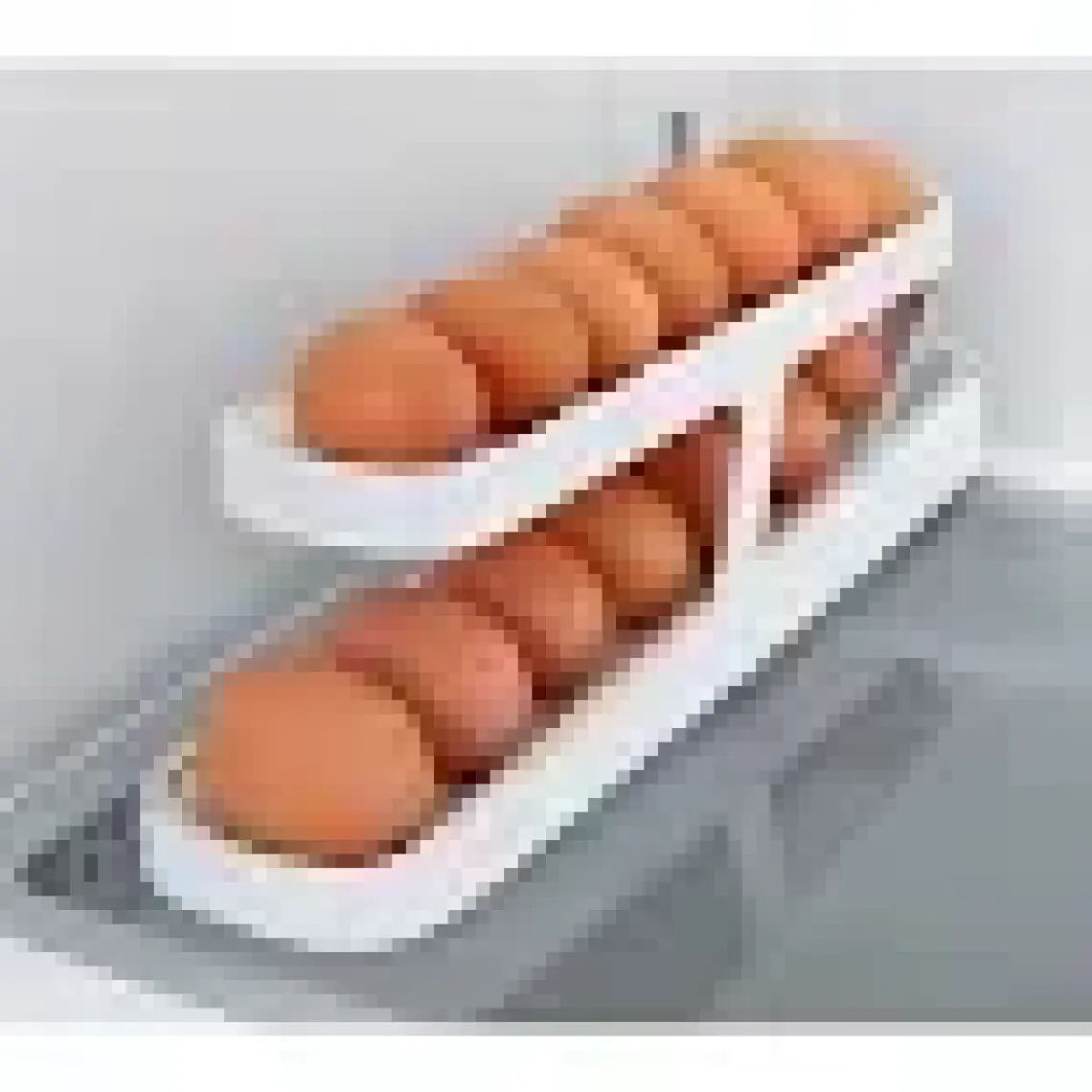2 Katlı Otomatik Buzdolabı Yumurta Standı Yumurtalık Rafı Saklama Kabı Buzdolabı Organizer