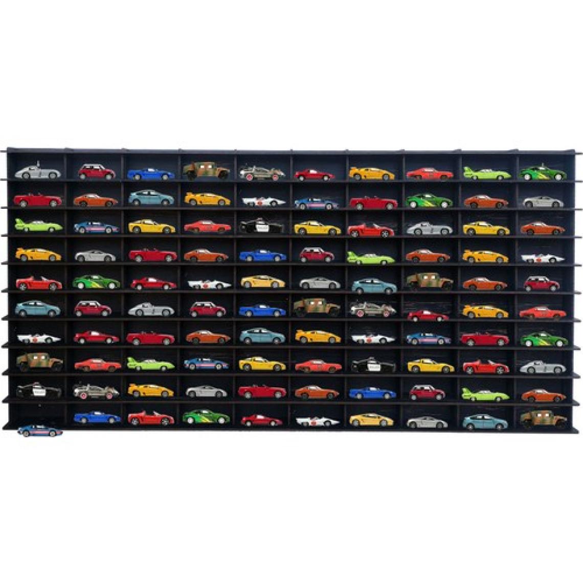 1/64 Eskitme Siyah Yatay Hobi Araba Rafı 100 Araç (Hot Wheels, Matcbox)
