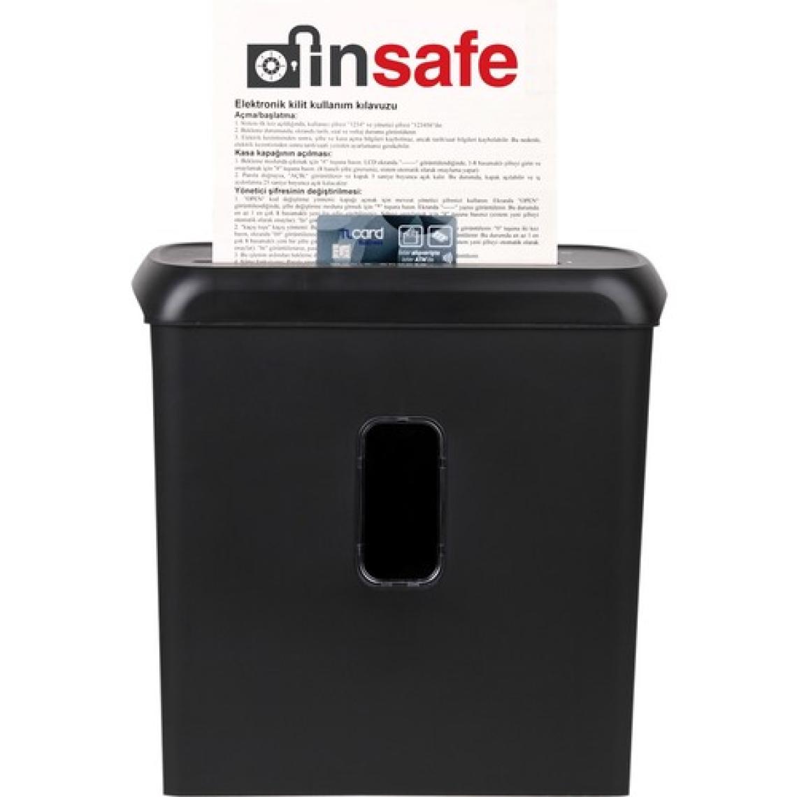 Baove PS610 Evrak İmha Makinesi ve Kağıt Kesme - Cd - Kredi Kartı İmha Makinesi - Çapraz Kesim - 11Litre