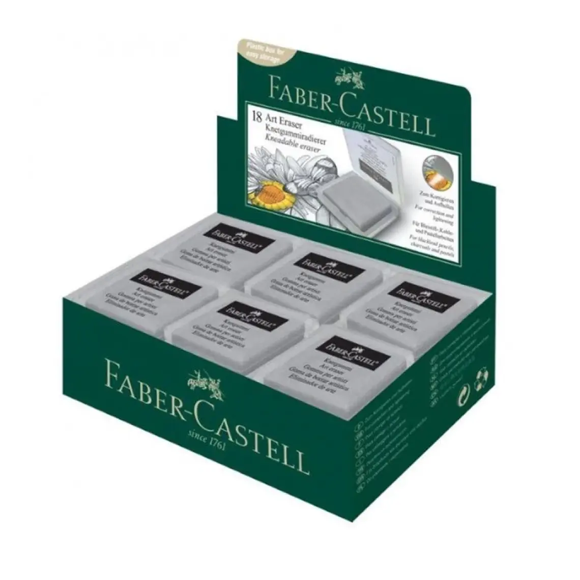 Faber-Castell Hamur Silgi Mls Kutulu Gri