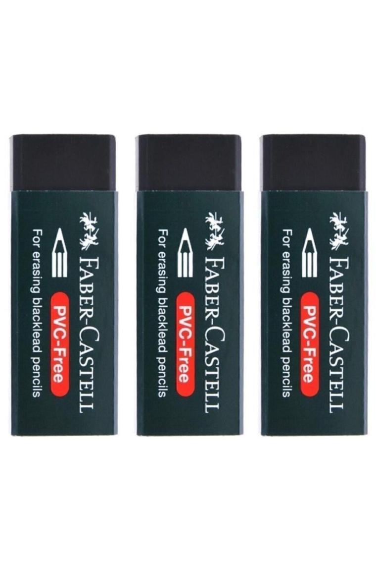 Faber-Castell Pvc Free Siyah Silgi No: 20 3'lü