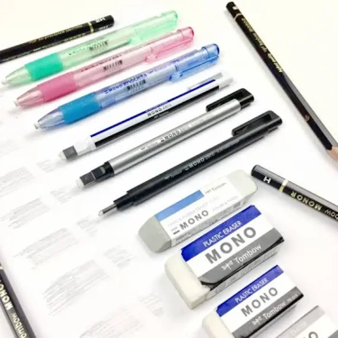 Tombow : Mono Knock Kalem Silgi : Şeffaf Pembe