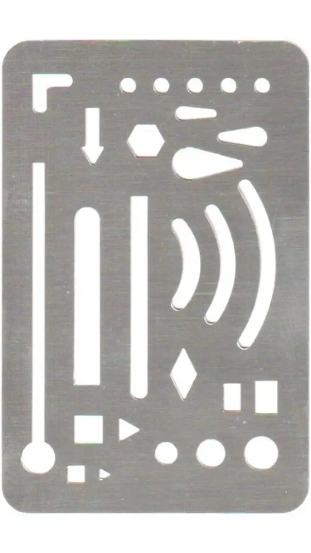 Lutart Metal Silgi Şablonu 85X55 mm N:st-5