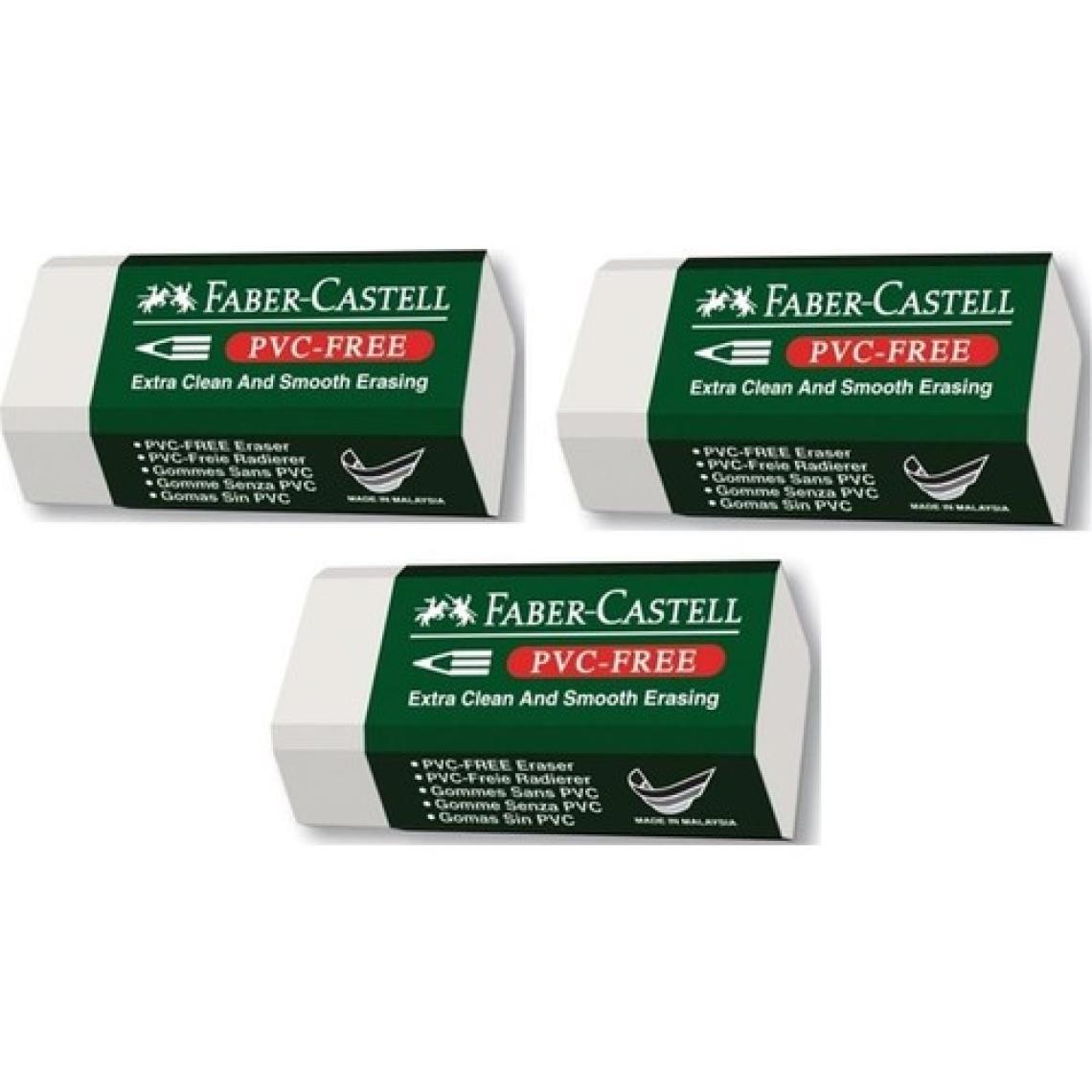 Faber-Castell Pvc Free No:30 Küçük Boy Beyaz Silgi 3'lü