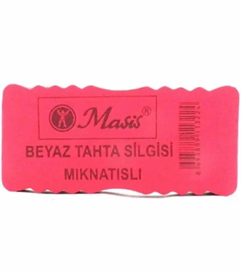 Trix T-332 Mıknatıslı Beyaz Tahta Silgisi  Kırmızı
