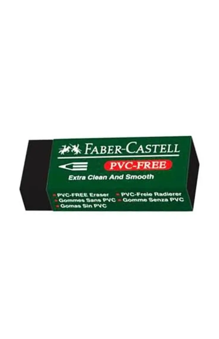 Faber-Castell Siyah Yumuşak Dokulu, PVC İçermeyen Dayanıklı Silgi – 1 Adet, Konforlu ve Temiz Silme