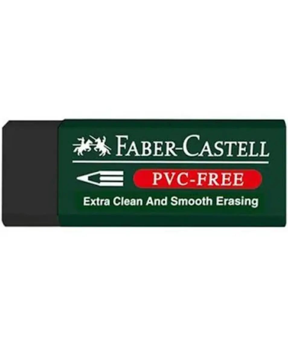 Faber-Castell Siyah Yumuşak Dokulu, PVC İçermeyen Dayanıklı Silgi – 1 Adet, Konforlu ve Temiz Silme