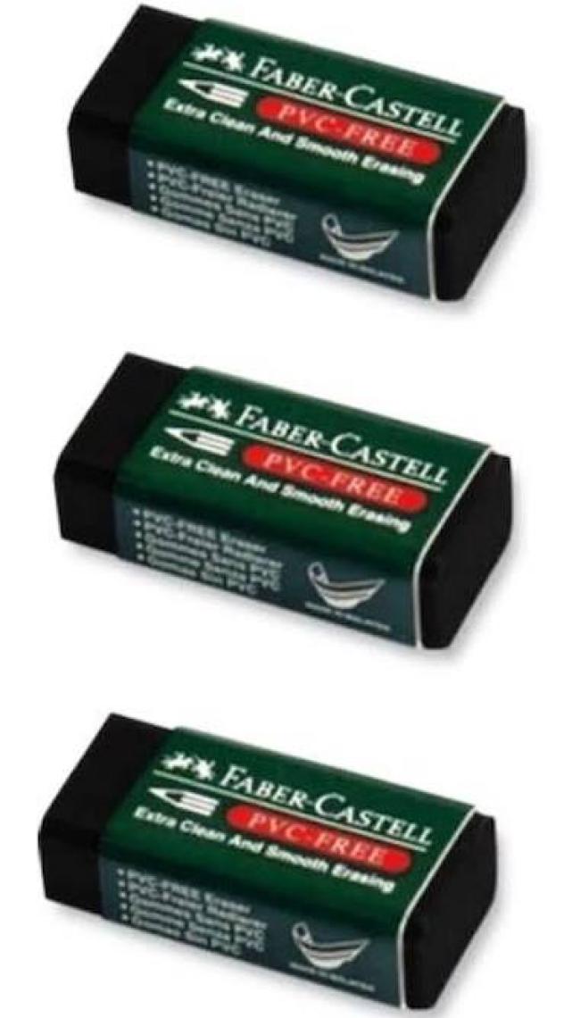 Faber-Castell 7089/30 Siyah Silgi 3 Adet