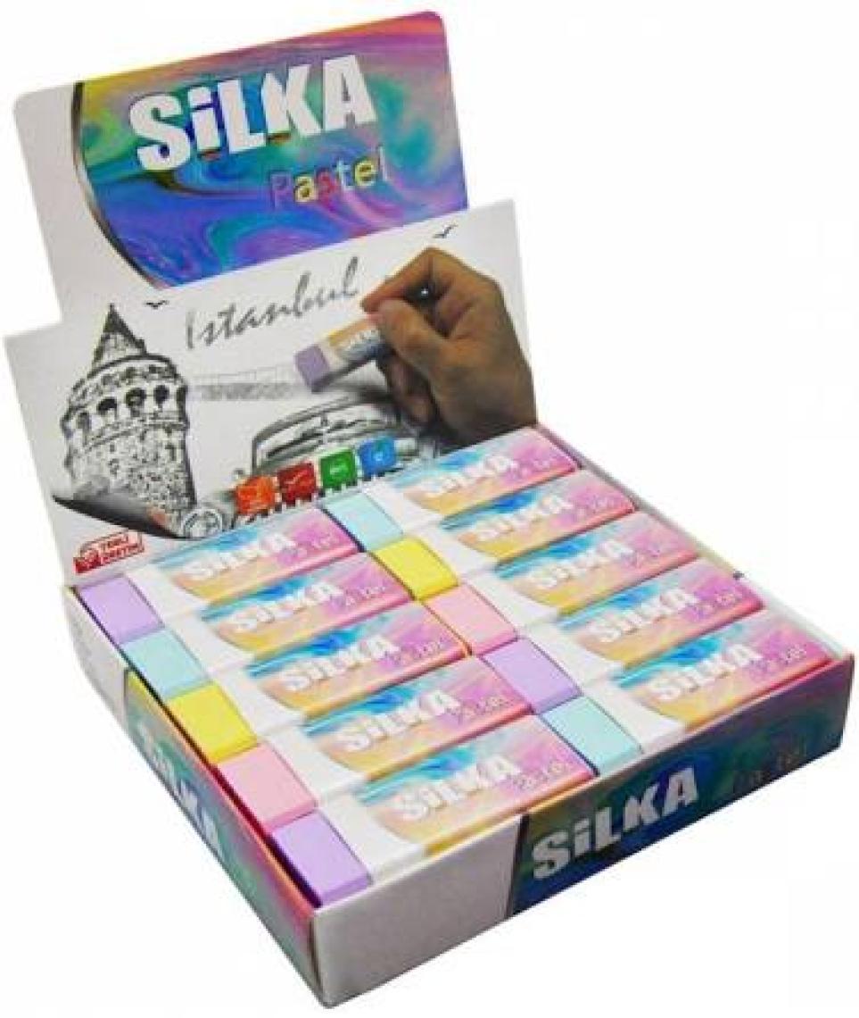 SİLKA PASTEL SİLGİ - 4 RENK (20'Lİ KUTU)