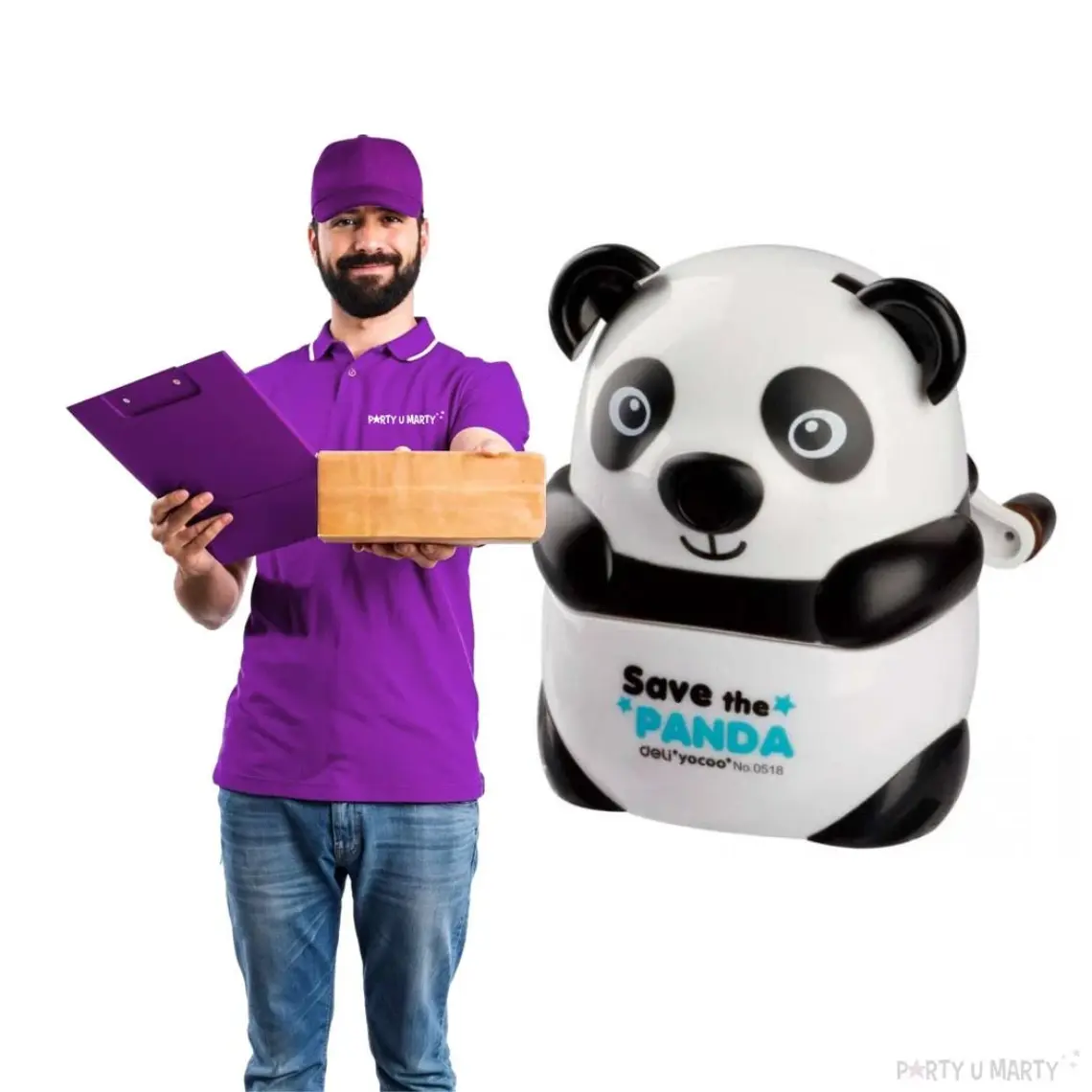 Deli 0518 Rotary Panda Masa Üstü Kalem Traş
