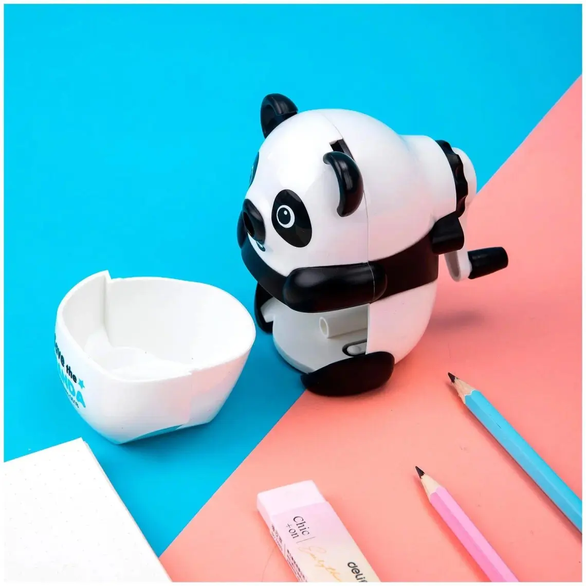 Deli 0518 Rotary Panda Masa Üstü Kalem Traş
