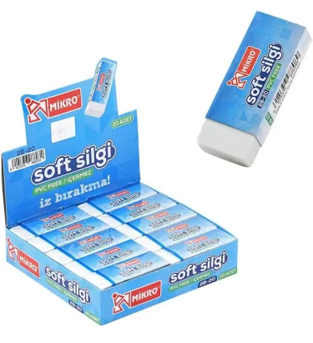 Mikro Silgi 2B-20 20 Li (1 Paket 20 Adet)