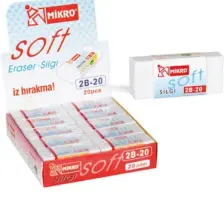 Mikro Silgi 2B-20 20 Li (1 Paket 20 Adet)