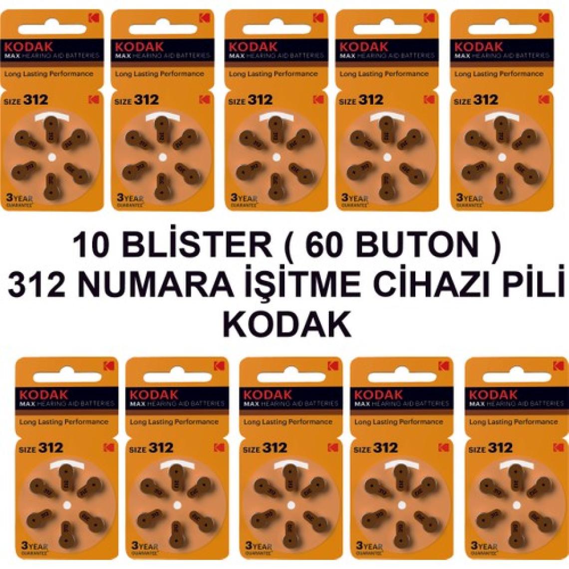 Kodak 312 Numara 10 Paket Kodak Işitme Cihazı Pili
