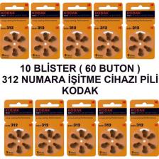 Kodak 312 Numara 10 Paket Kodak Işitme Cihazı Pili