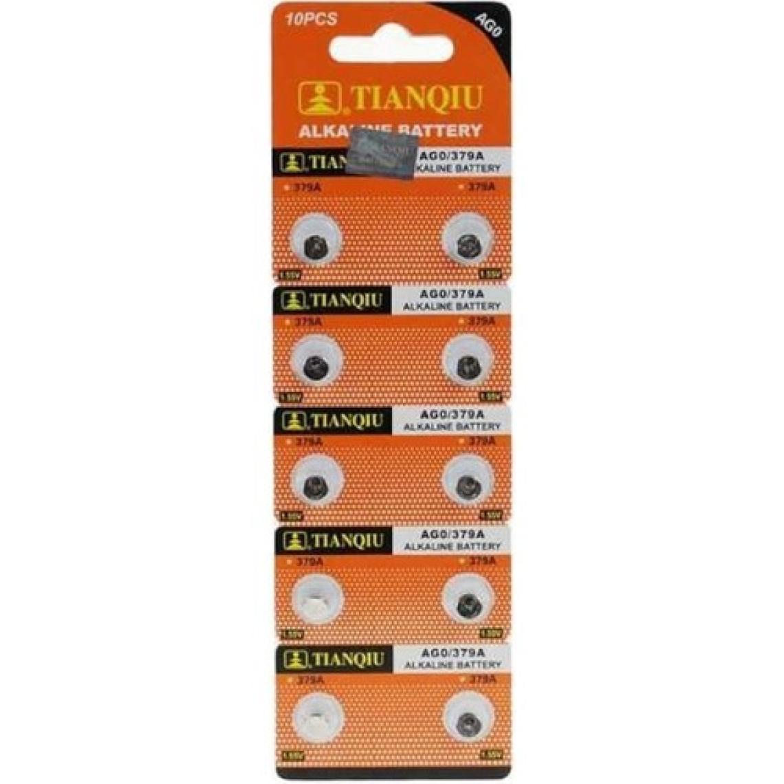 Tianqiu Ag0 LR521H/379A Alkalin Düğme Pil 10'lu