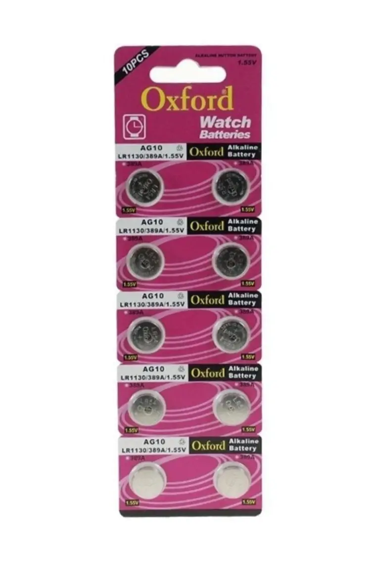 Oxford AG10 LR1130 389 Alkaline Düğme Pil 10'lu
